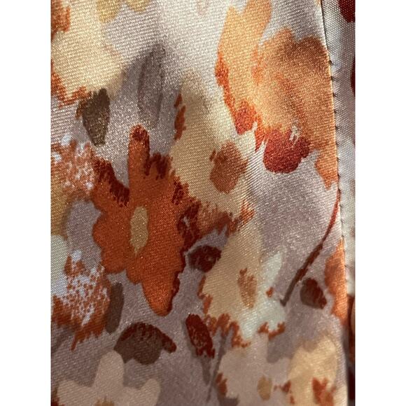 Park & Fifth Kingston Floral Print Satin Strappy Slip Dress Large - Picture 6 of 12